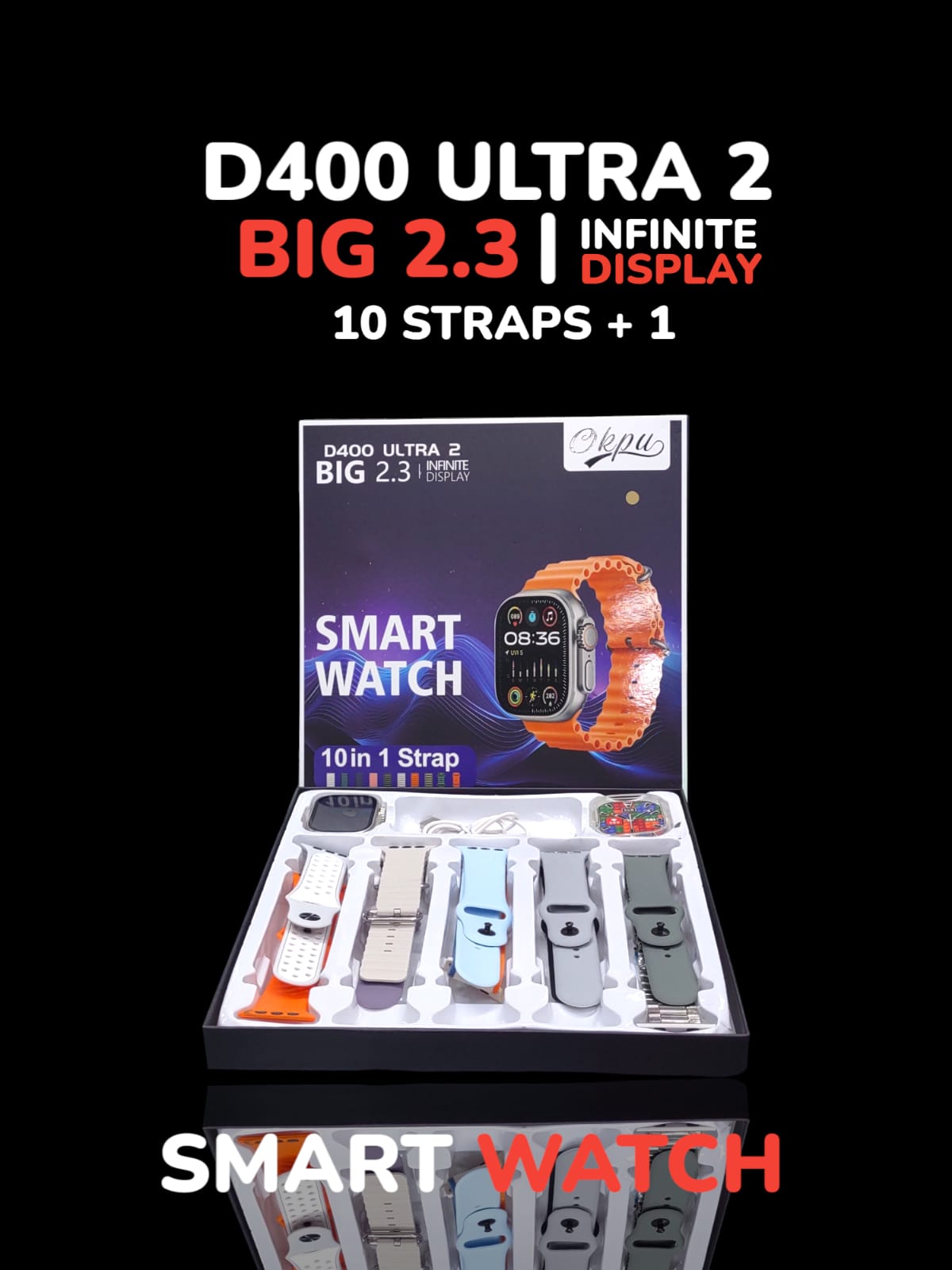 D400 Ultra 2 Smart Watch + 10 Straps Paradise Mall