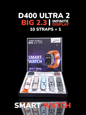 D400 Ultra 2 Smart Watch + 10 Straps Paradise Mall